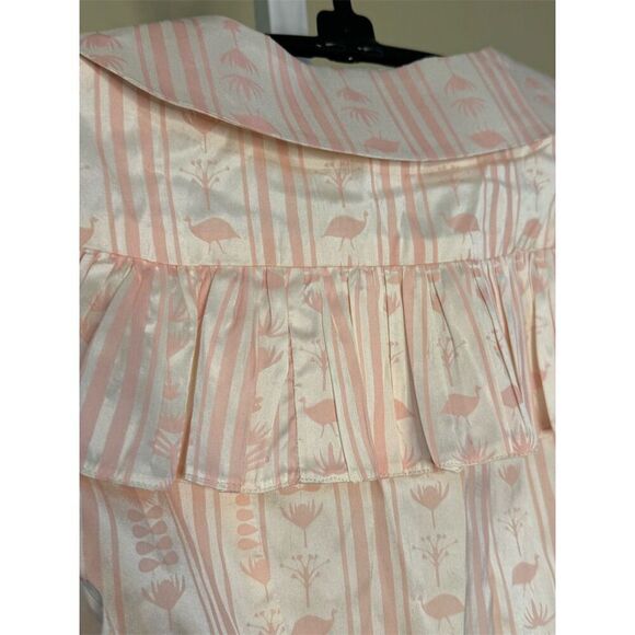 Sindiso Khumalo NWT Pink Ruffled Silk Mini Dress Size UK 10/US 6 - Picture 8 of 12